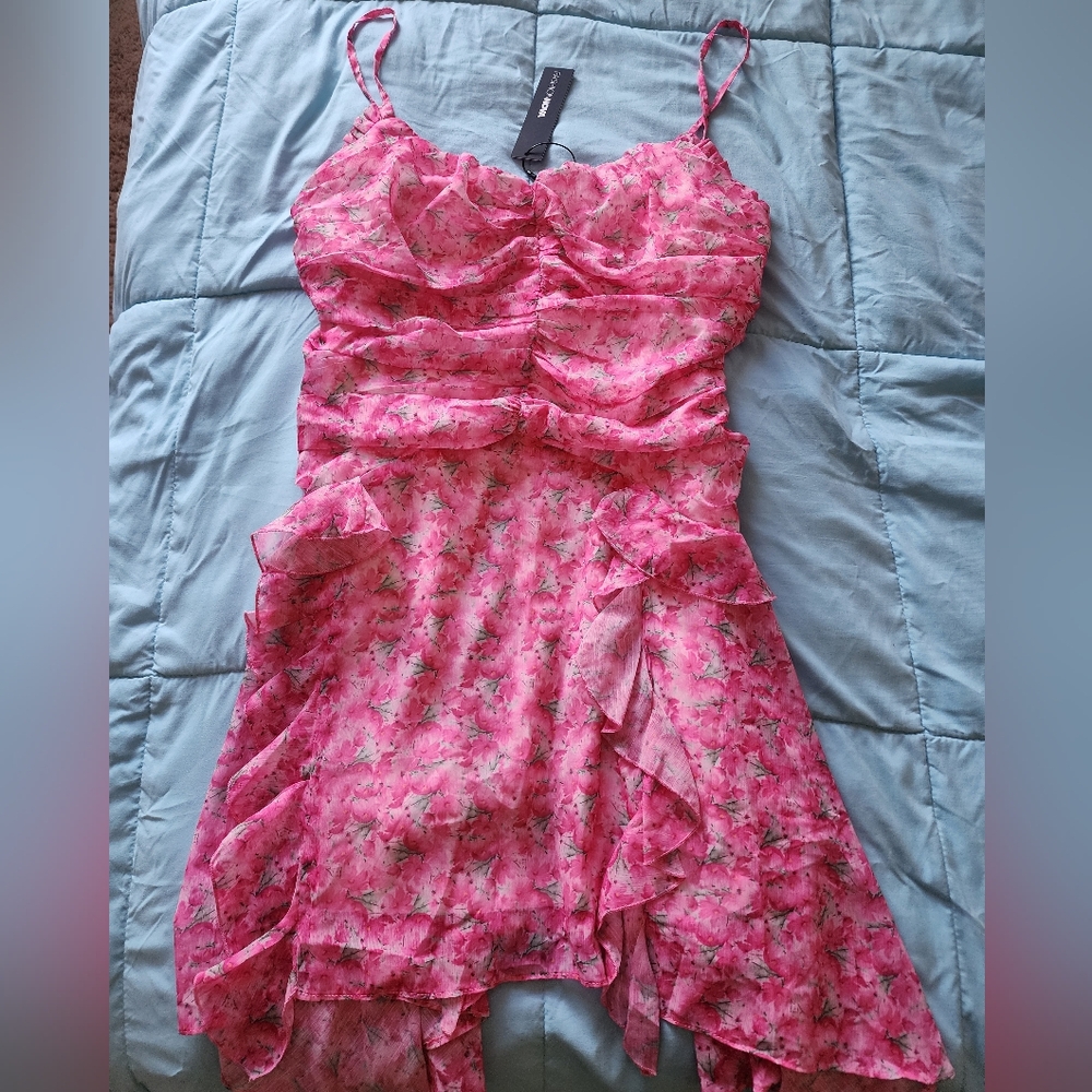 Fashion Nova Pink Floral Dress